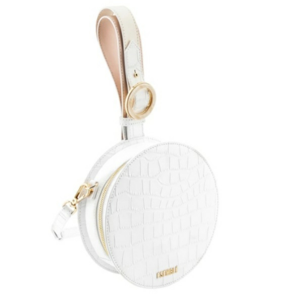 New Croc Embossed Leather Circle Esemble KAIA BAG